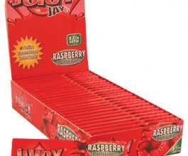Juicy Jay's ochucené krátké papírky, Raspberry, box 24ks